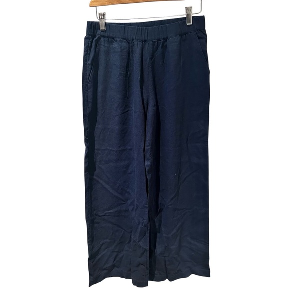 Caslon Navy Blazer 55% Linen Wide Leg‎ Pant Size XS NWT - Picture 1 of 5